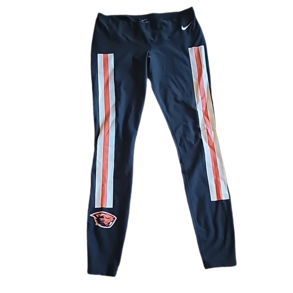 Nike Oregon State Beavers Dri Fit Women's Leggings Sport Football Stripe Medium